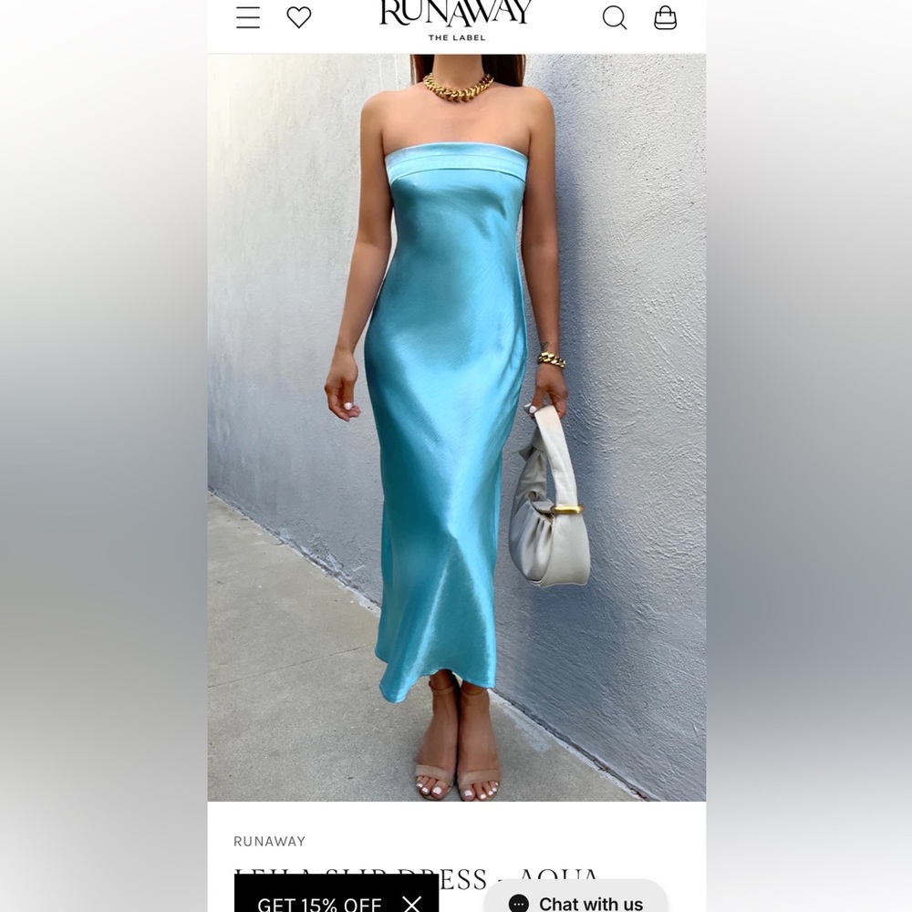 Runaway aqua blue dress
